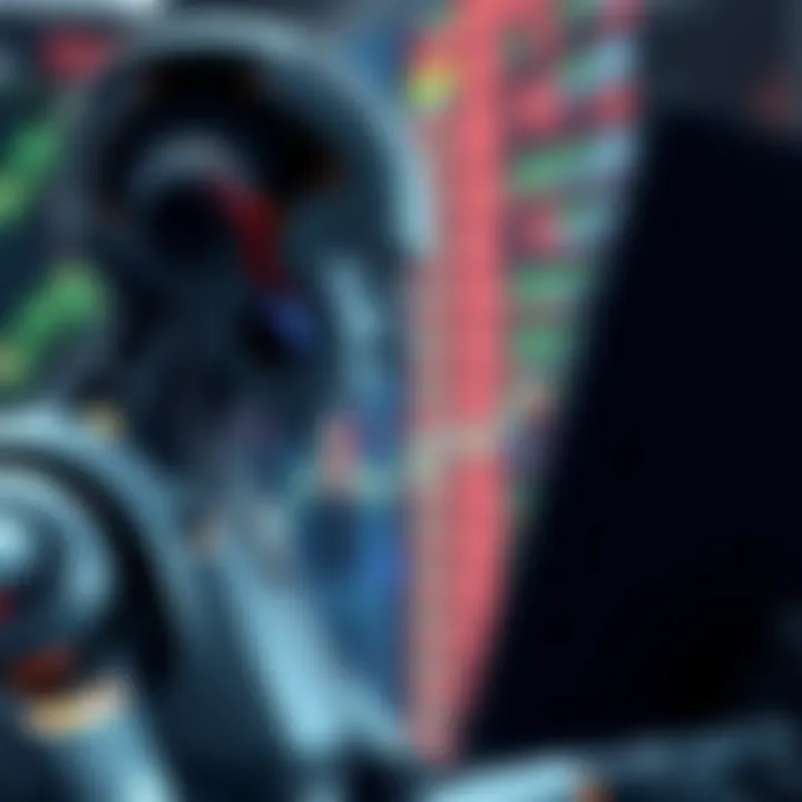 Conceptual illustration of algorithm-driven binary bot analyzing market data for trading