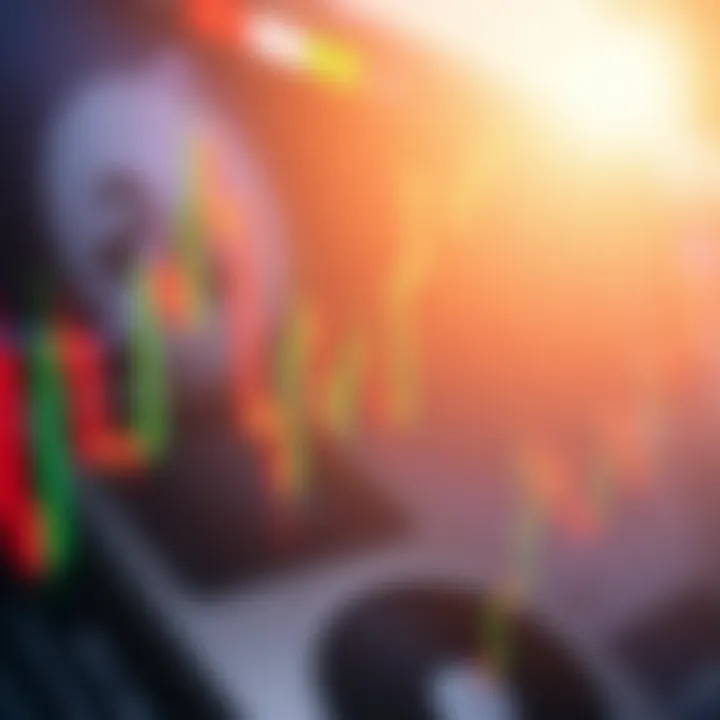 Descending Bearish Candlestick Formations Illustration of descending candlestick formations signaling market downturn