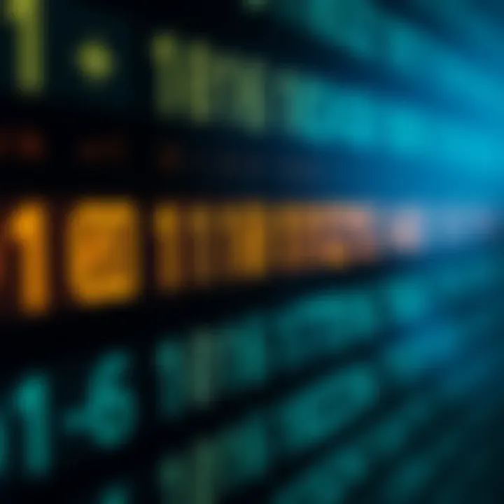 Visual representation of binary digits highlighting place values and their corresponding decimal equivalents