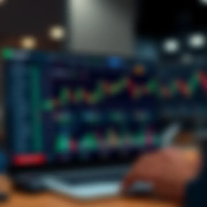 Dashboard view of a binary trading platform highlighting navigation menu and account settings