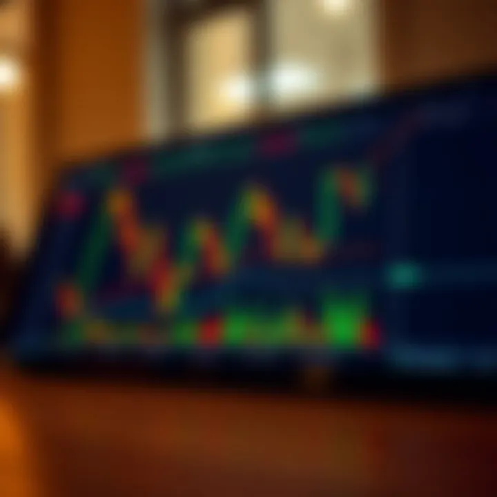 Chart displaying common bullish and bearish candlestick patterns with annotations