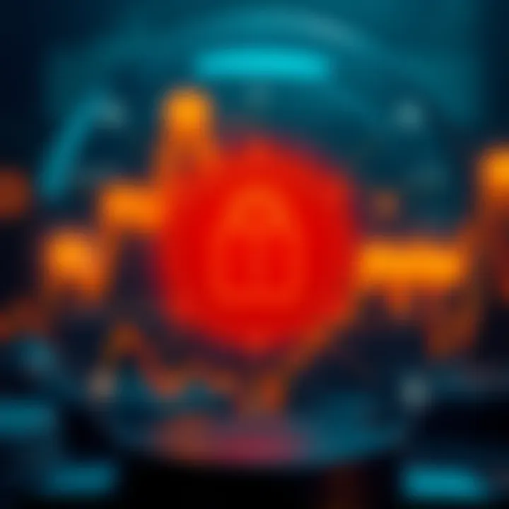 Graphic illustrating security features and encryption protecting crypto assets