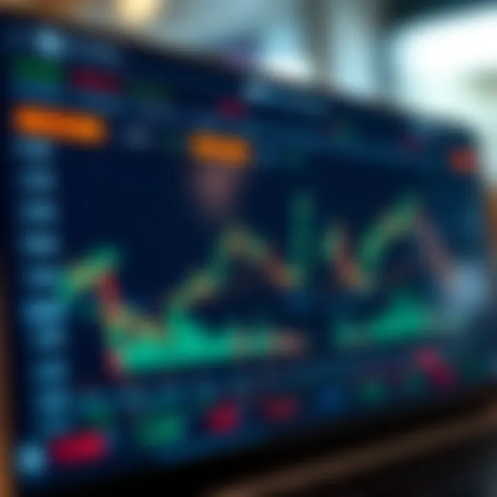 User interface of a forex trading app showing various currency pairs and real-time price charts