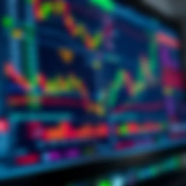 Illustration of a digital trading platform interface showing currency pairs and real-time forex charts