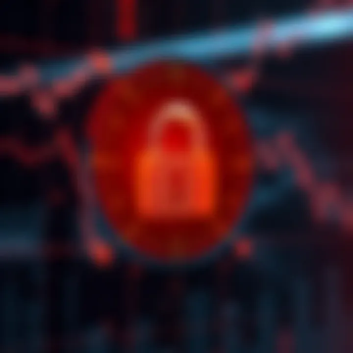 Secure digital lock symbolizing encryption and protection in online forex platforms