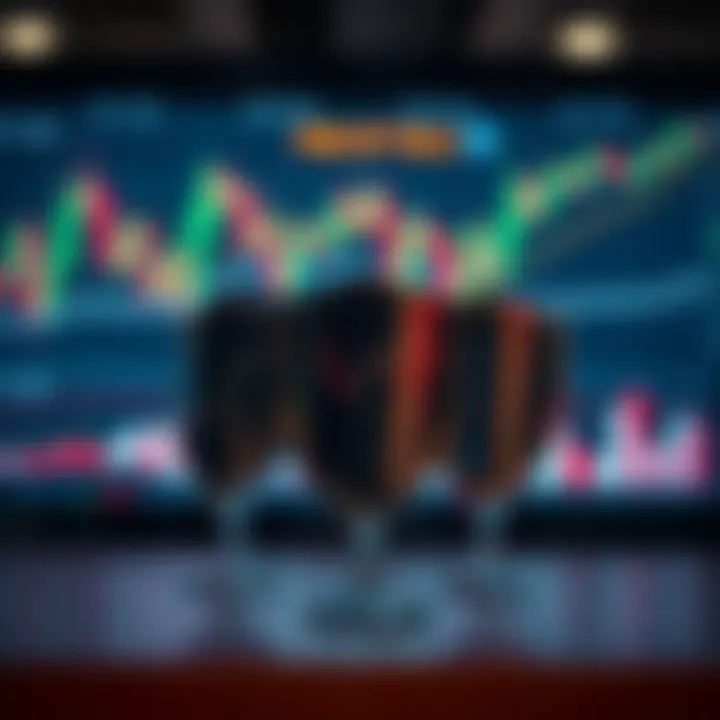Illustration of risk management strategies in forex trading with charts and protective shields