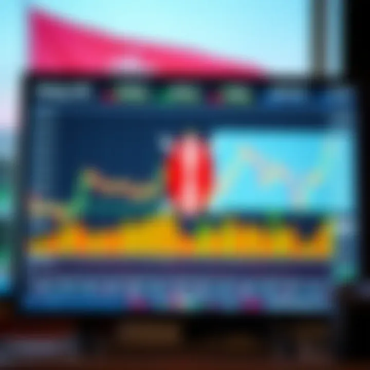 Analyzing Currency Market Trends Relevant to Kenyan Traders Graph of currency market trends displayed on a digital screen with a Kenyan flag in the background