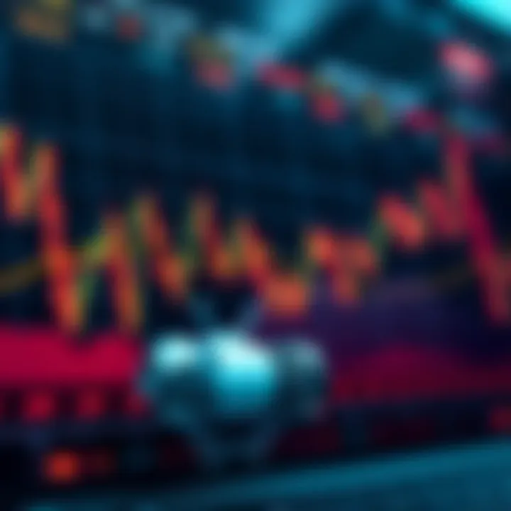 Impact of Algorithmic Trading Robots on Kenyan Forex Market Graph displaying forex market fluctuations with robot icon illustrating algorithmic trading impact