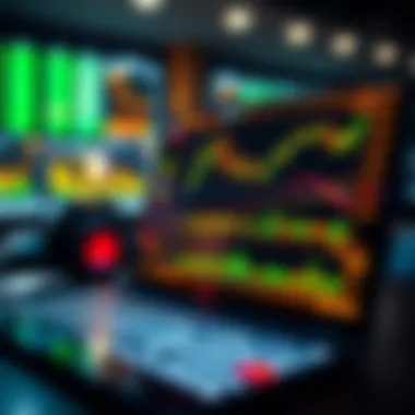 Interactive Forex Trading Course with Market Analysis Interactive forex trading course on a digital device showing charts and market trends