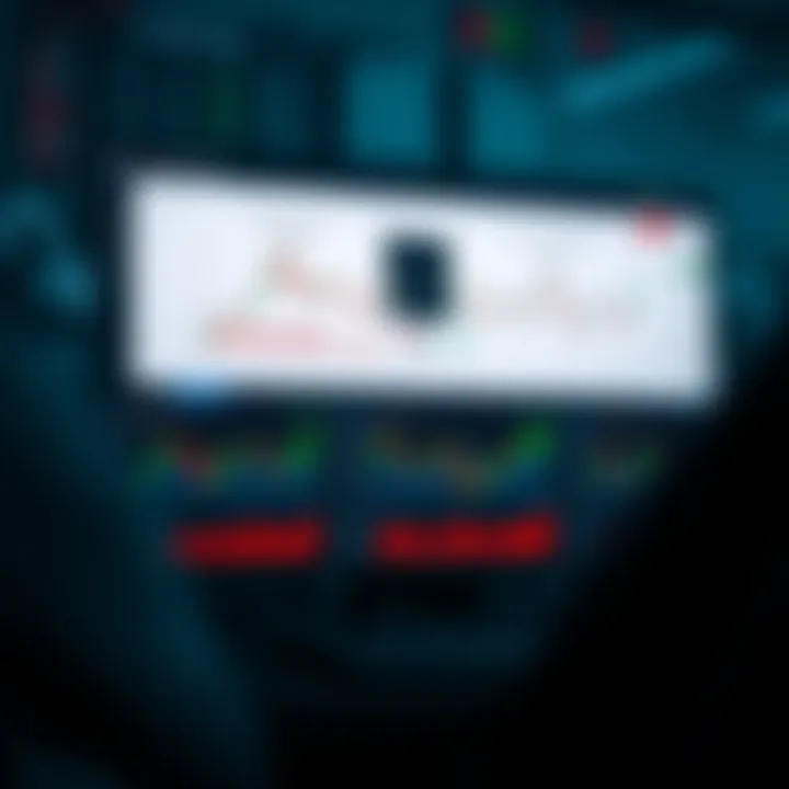 Dashboard view showing real trading account features and market charts