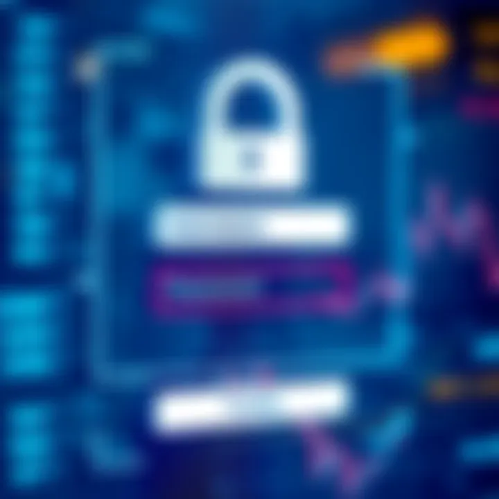 Secure login interface displaying username and password fields for a trading platform