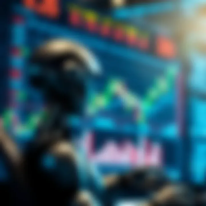 Graph showing automated forex trading bots analyzing currency market trends