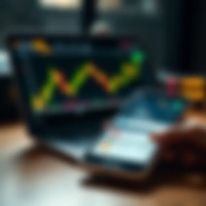 Secure mobile trading platform interface with charts and options