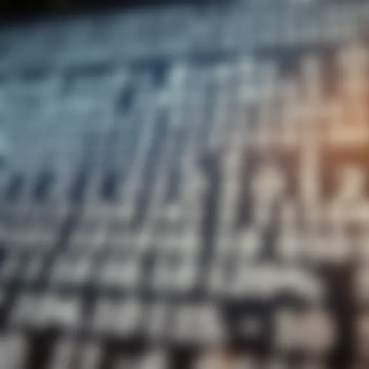 Diagram illustrating the binary number system with ones and zeros connecting to represent digital data flow