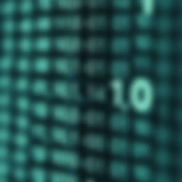 Visual Representation of Binary Number System Diagram illustrating the binary number system with zeros and ones representing digital data