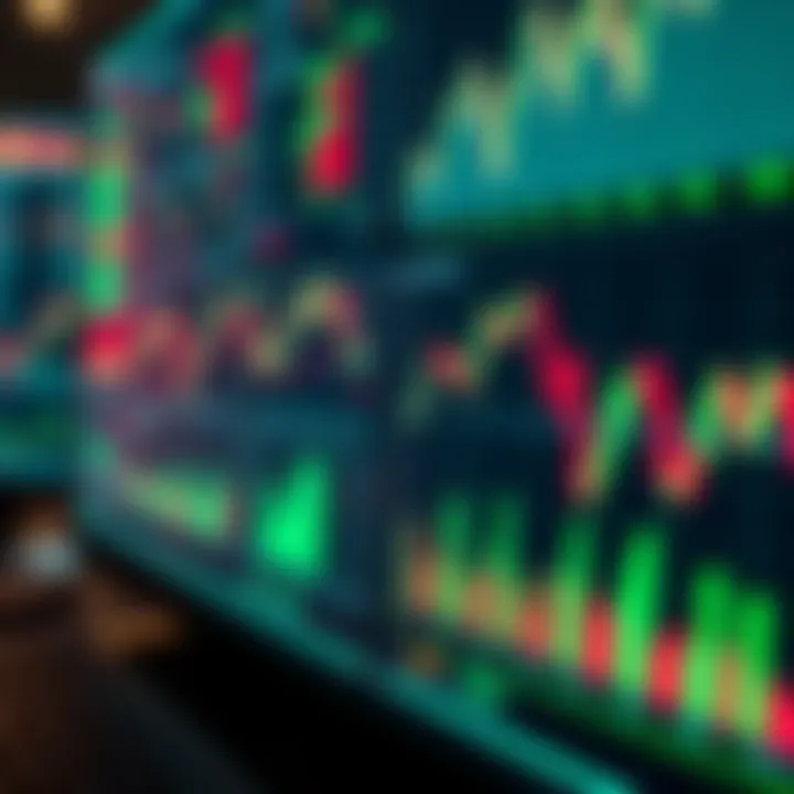 Various types of binary charts displayed on a digital screen highlighting data patterns and trends