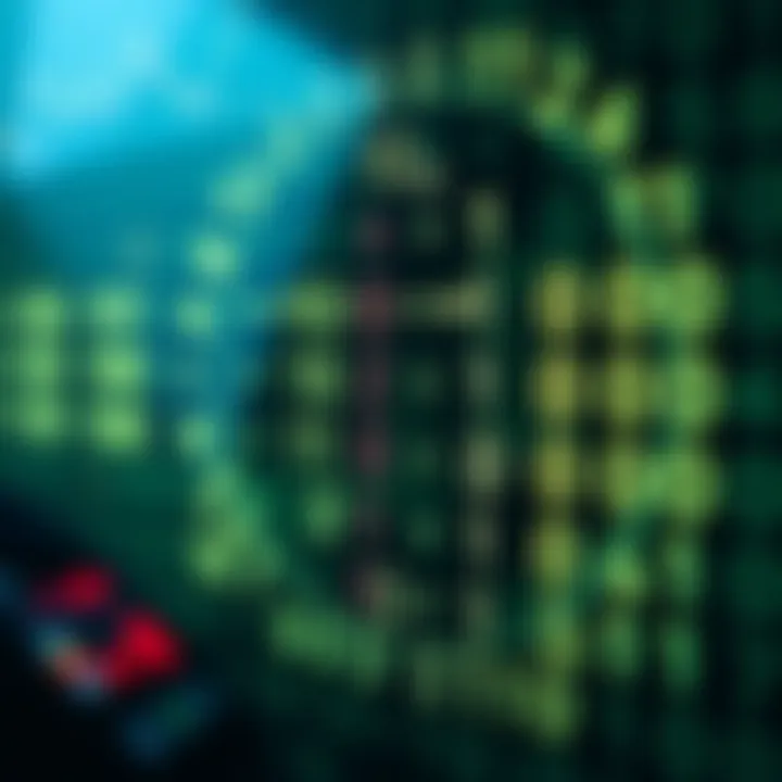 Diagram illustrating the binary number system with zeros and ones representing digital data