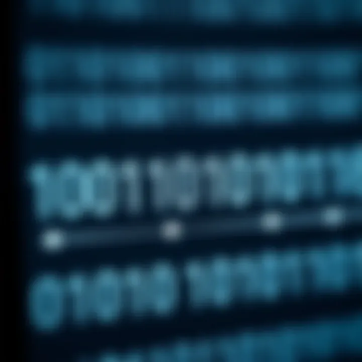 Alignment of Binary Digits for Multiplication Diagram showing binary digits aligned for multiplication with arrows indicating bitwise operations