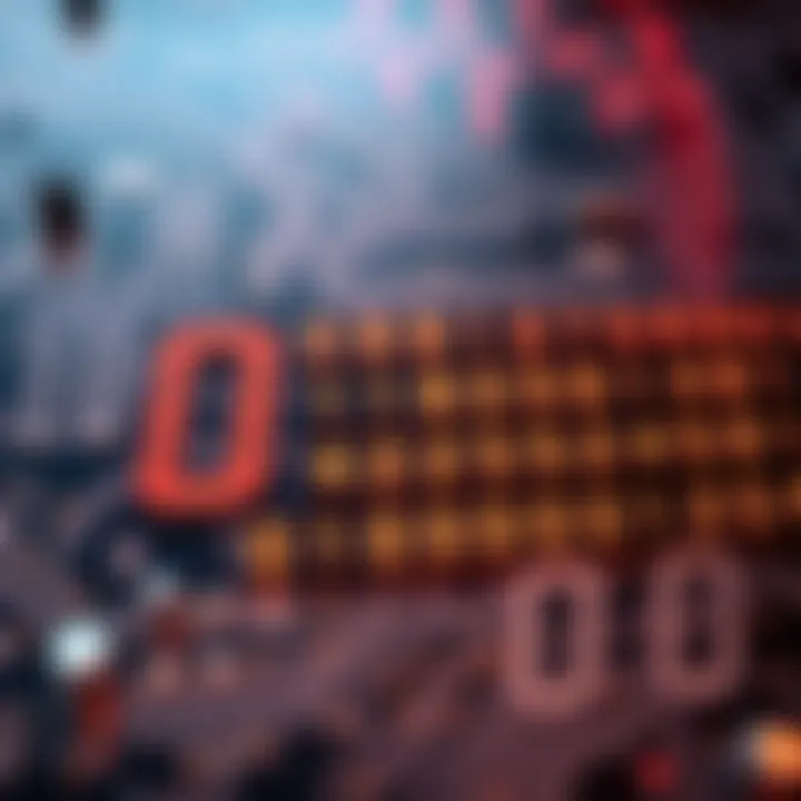 Visual representation of binary arithmetic operations used in digital electronic circuits