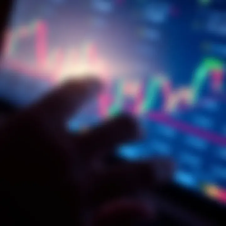 Forex trading chart showing binary options call and put choices