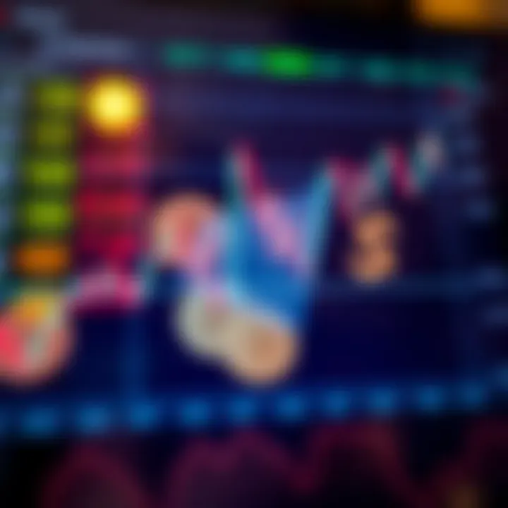 Graph showing financial market trends with Kenyan currency symbols