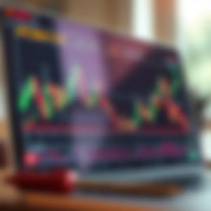 Graph showing trend analysis in binary trading