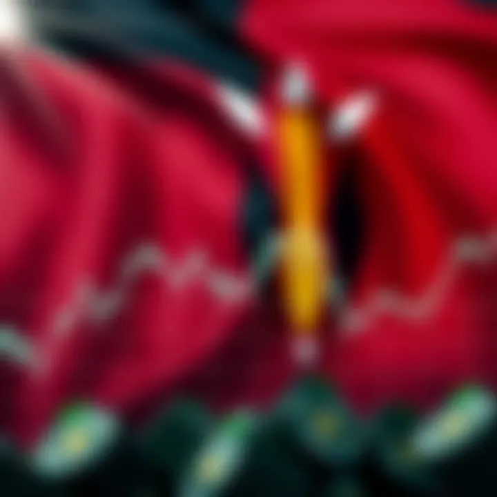 Graph showing cryptocurrency market trends with Kenyan flag in background