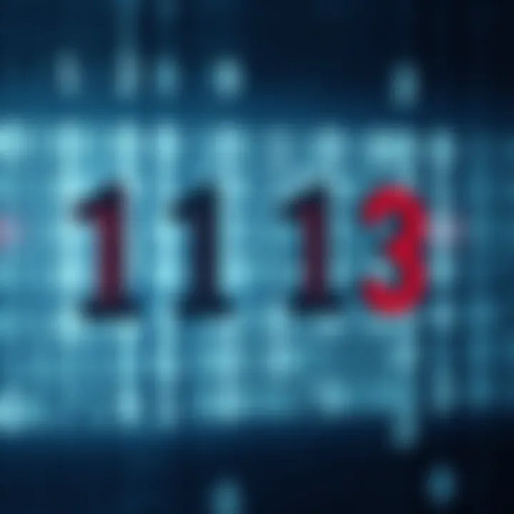 Visual example illustrating binary number representation highlighting each binary digit's place value