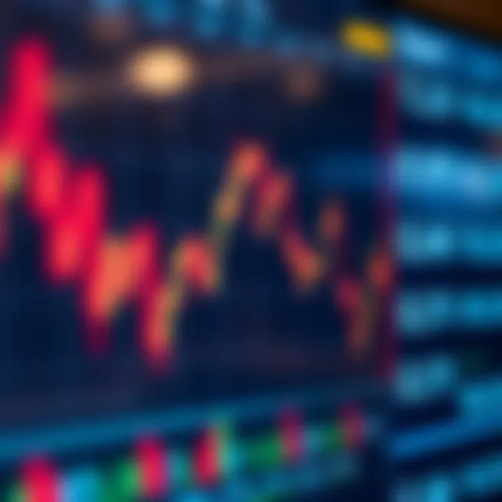 Currency Exchange Rate Trends in Forex Trading Graph showing fluctuating currency exchange rates on a digital screen