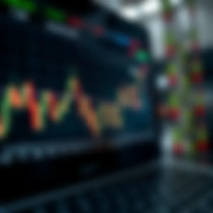 Chart displaying currency pair trends used in forex trading signals