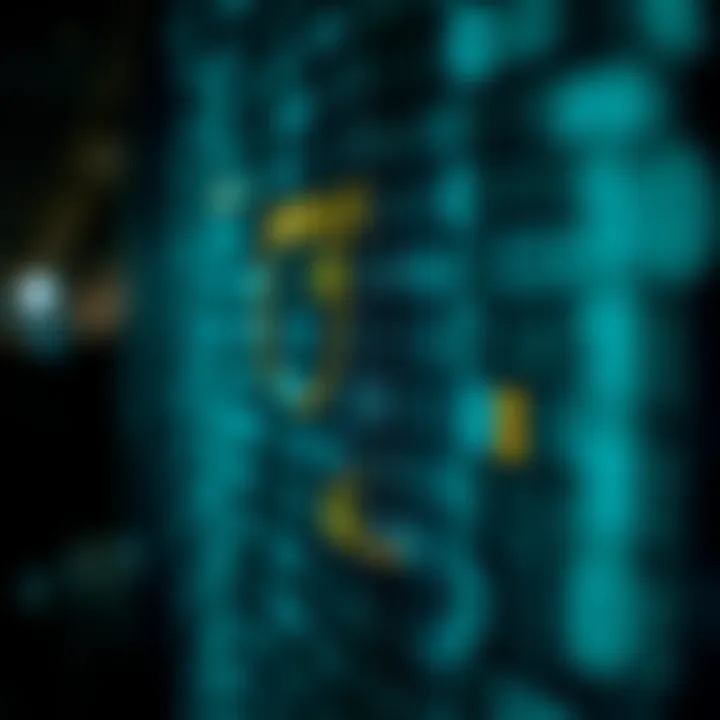 Conceptual representation of digital data transmission using binary code in technology and communication