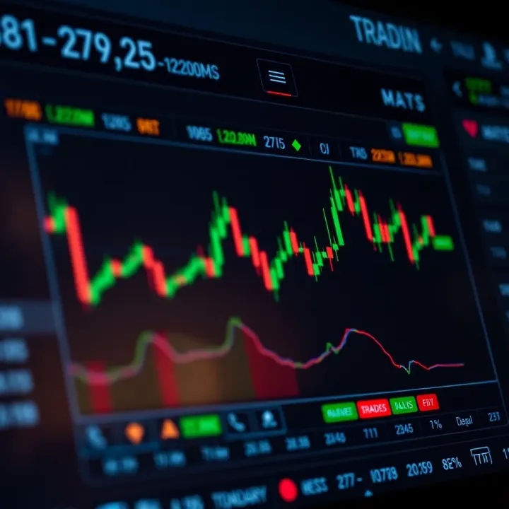 User interface of a crypto trading platform showing market trends and trading pairs