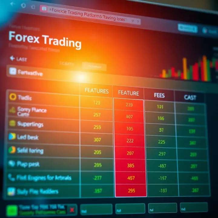 Comparison chart highlighting different forex platforms’ security features and fees for Kenyan traders