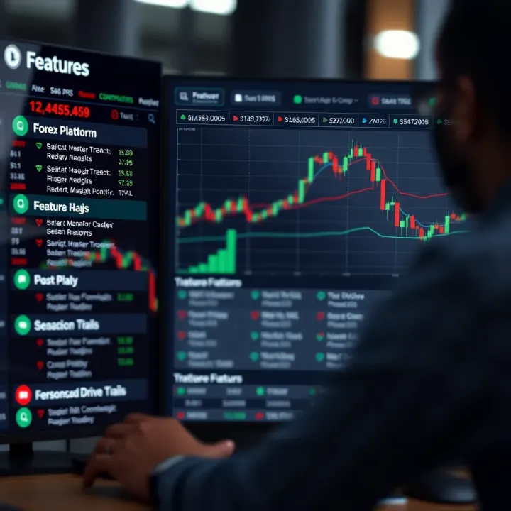 Comparison chart highlighting features of leading forex trading platforms