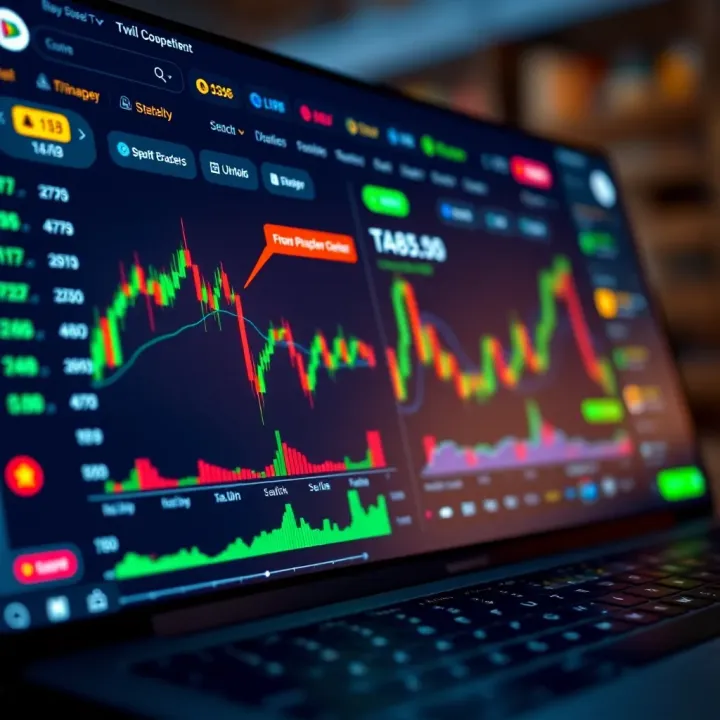 User interface of a crypto trading platform displaying various cryptocurrencies, market charts, and trading options suitable for Kenyan traders