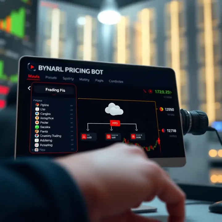 Diagram illustrating the key components and workflow of an automated binary options trading bot