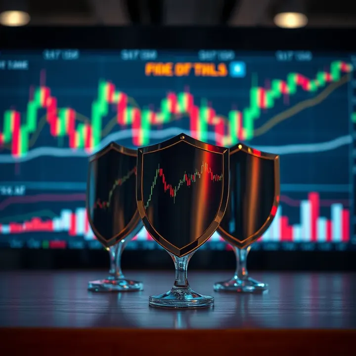 Risk Management Strategies for Forex Trading Success Illustration of risk management strategies in forex trading with charts and protective shields