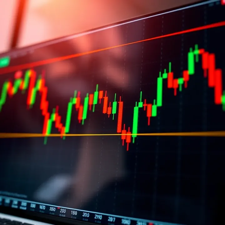 Visual representation of bullish and bearish candlestick patterns on a trading chart
