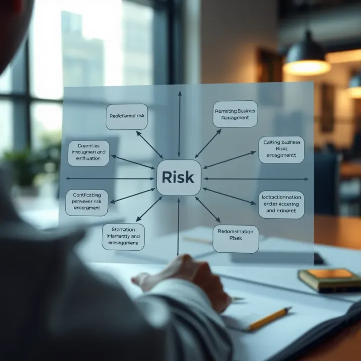 Diagram depicting the identification and evaluation of various business risks in a Kenyan enterprise