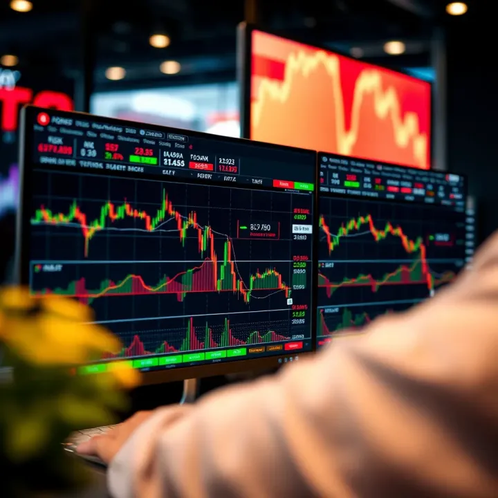 Comprehensive Forex Trading Interface with Risk Management Features Forex trading dashboard displaying charts, risk metrics, and analysis tools