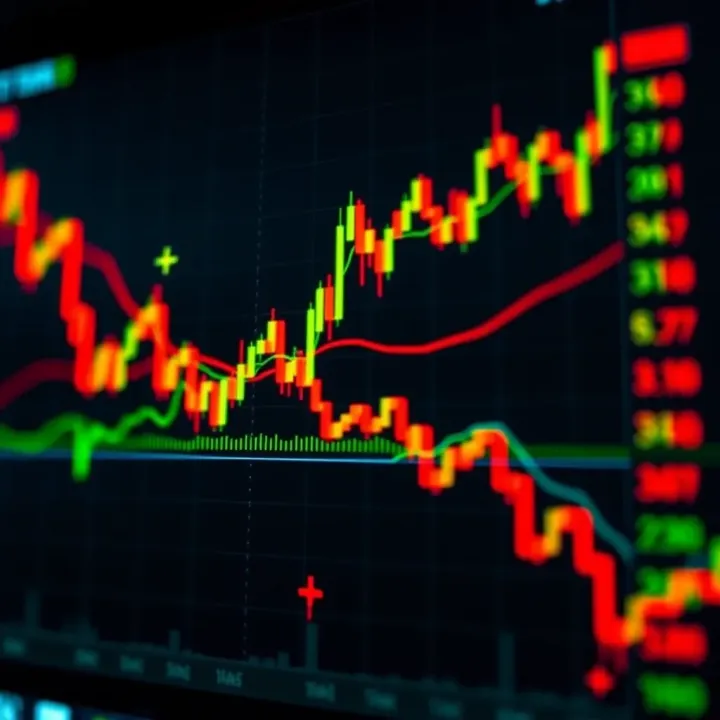 Dynamic Market Fluctuations in Binary Options Trading Graph showing rapid price movements in financial markets for binary options trading