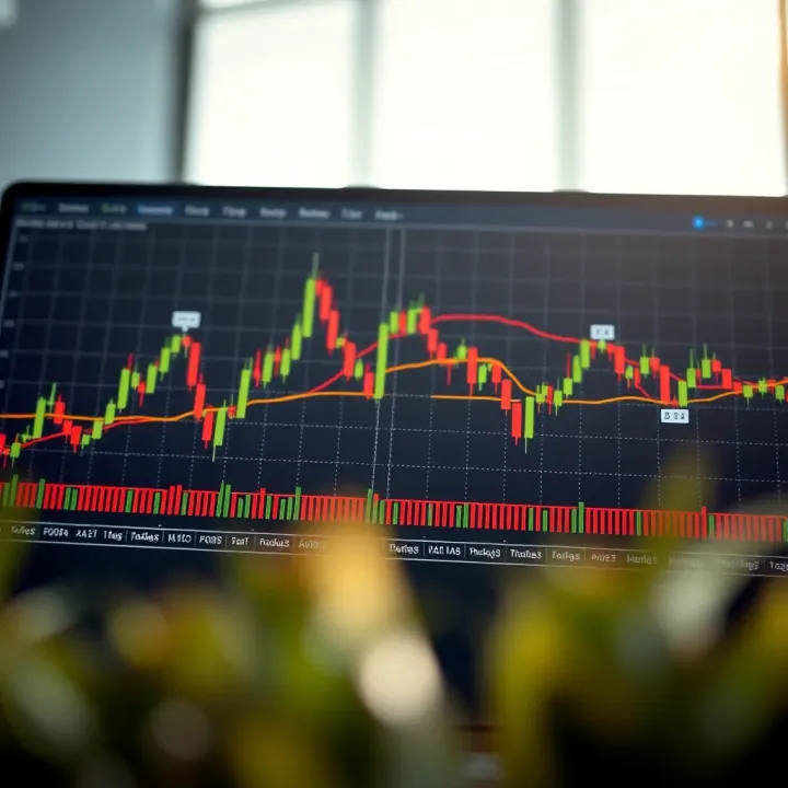 Illustration of various forex chart patterns including head and shoulders and double top formations