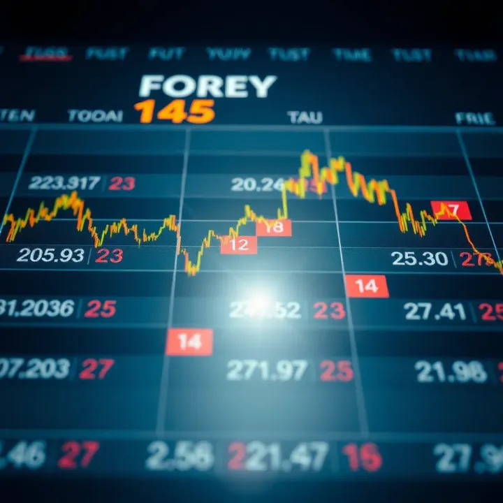 Forex economic calendar displaying upcoming global financial events and their potential impact on currency markets