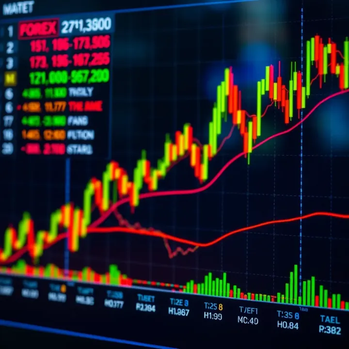 Chart displaying overlap periods of major Forex markets with varying volatility levels