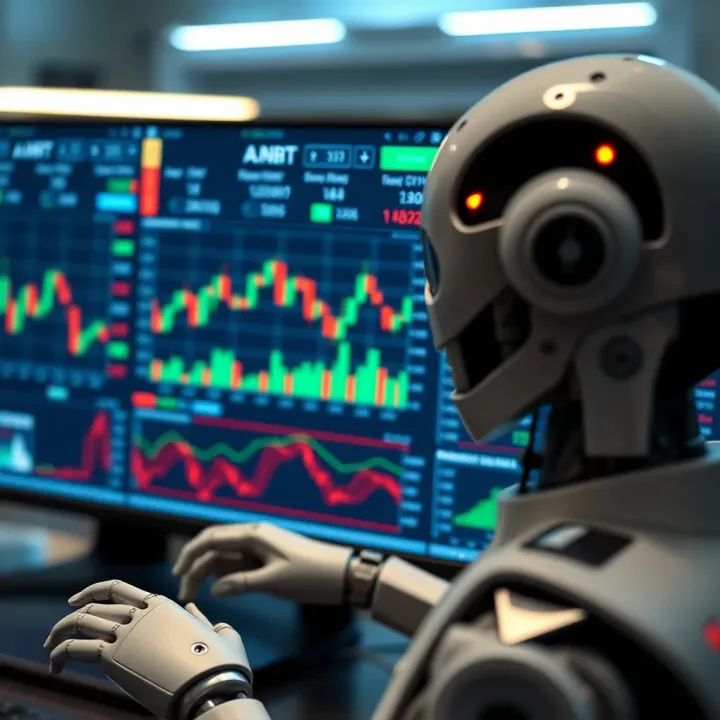 Digital interface showing automated forex trading signals and market trends