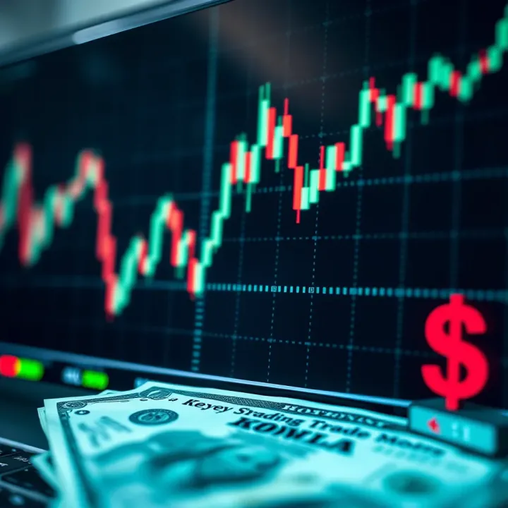 Forex Market Trends with Kenyan Shilling and US Dollar Graph showing forex market trends with Kenyan Shilling and US Dollar symbols