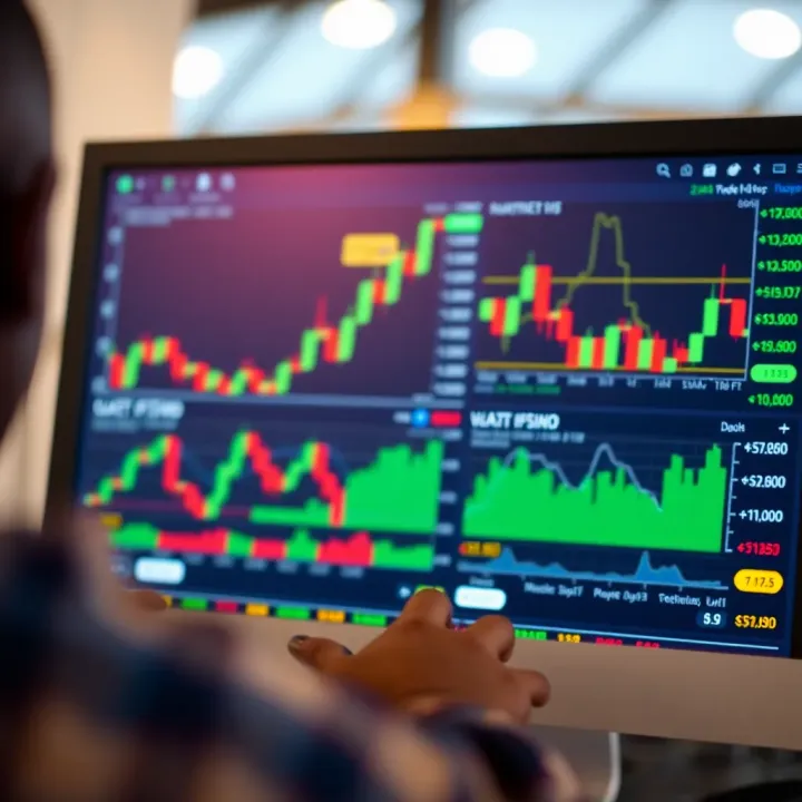 Forex Trading Platform Used by Kenyan Traders Screenshot of a forex trading platform interface showing charts and market indicators