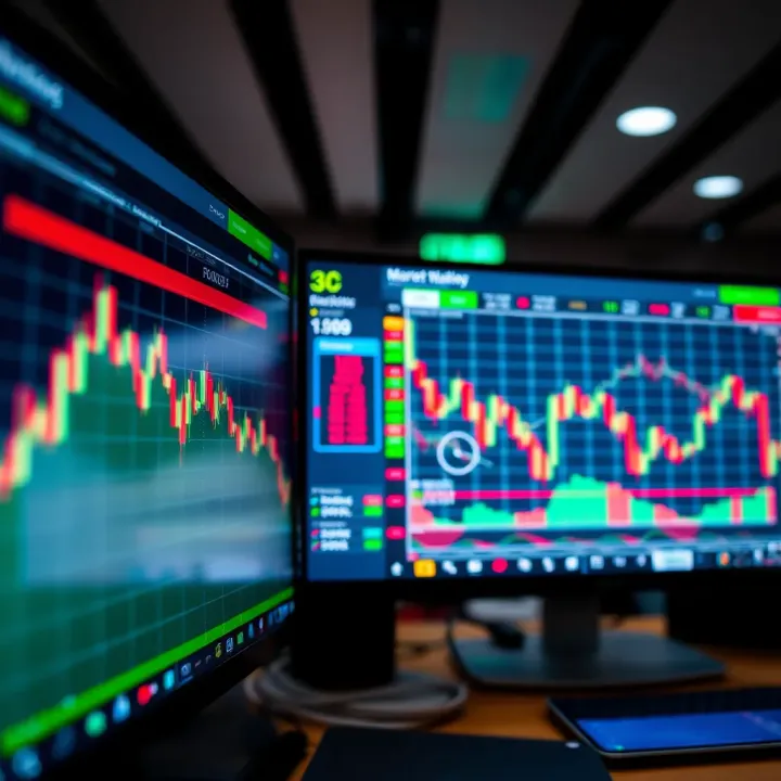 Modern electronic trading platform interface displaying forex market data