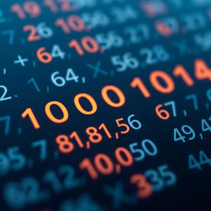 Diagram showing binary digits aligned with their decimal place values for conversion