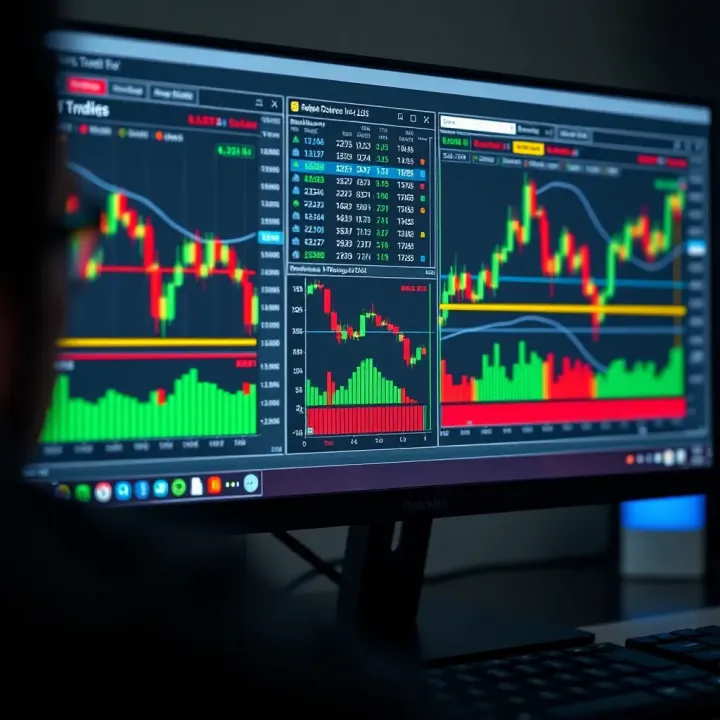 Essential Risk Management Techniques for Forex Traders Illustration of risk management tools and strategy charts on a computer screen